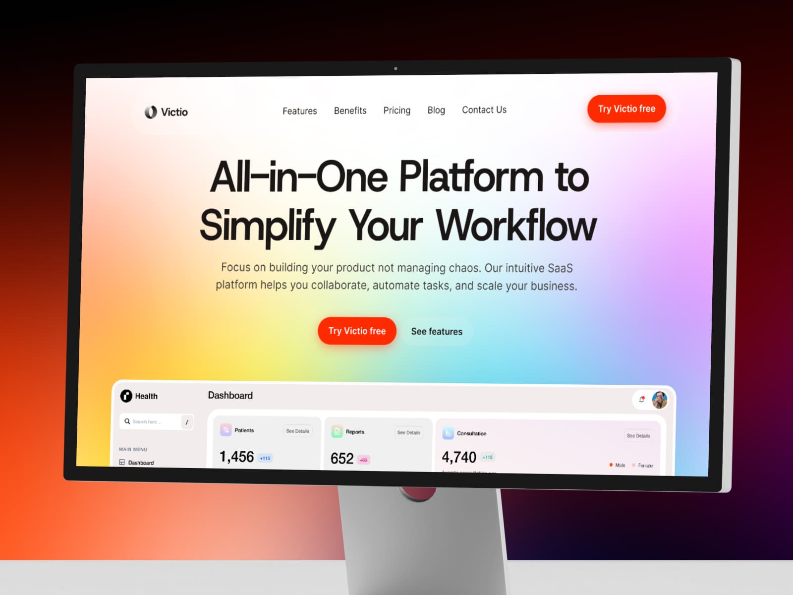 Victio β Professional SaaS website template